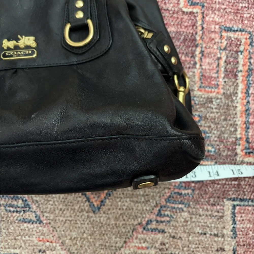 Coach Madison Sabrina Satchel Vintage Black Bag 12937